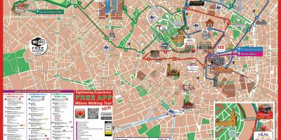Milan hop-on-hop-off ibilbidea mapa