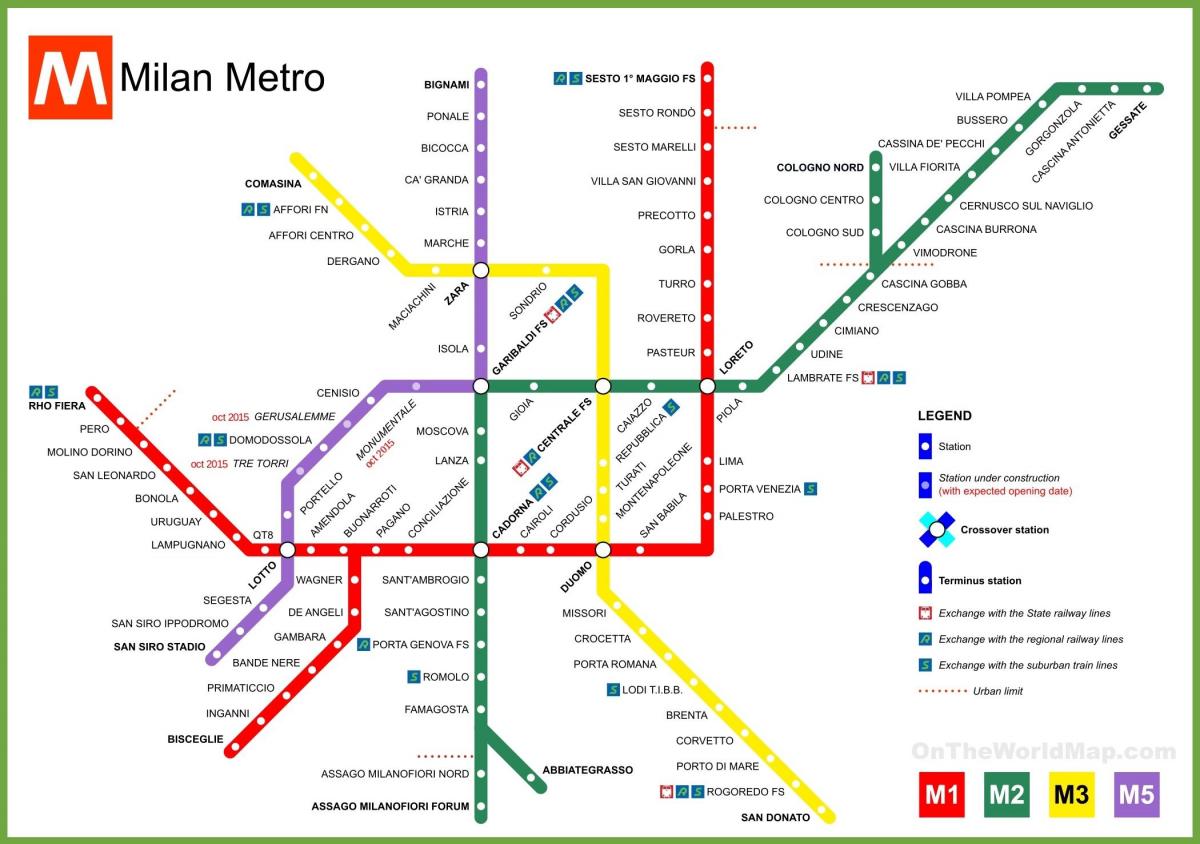 milano mapa metro