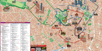 Milan hop-on-hop-off autobus tour mapa