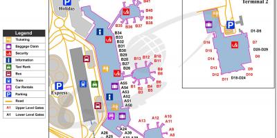 Milano aireportuko mapa